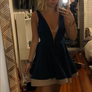 Navy and Khaki Dress